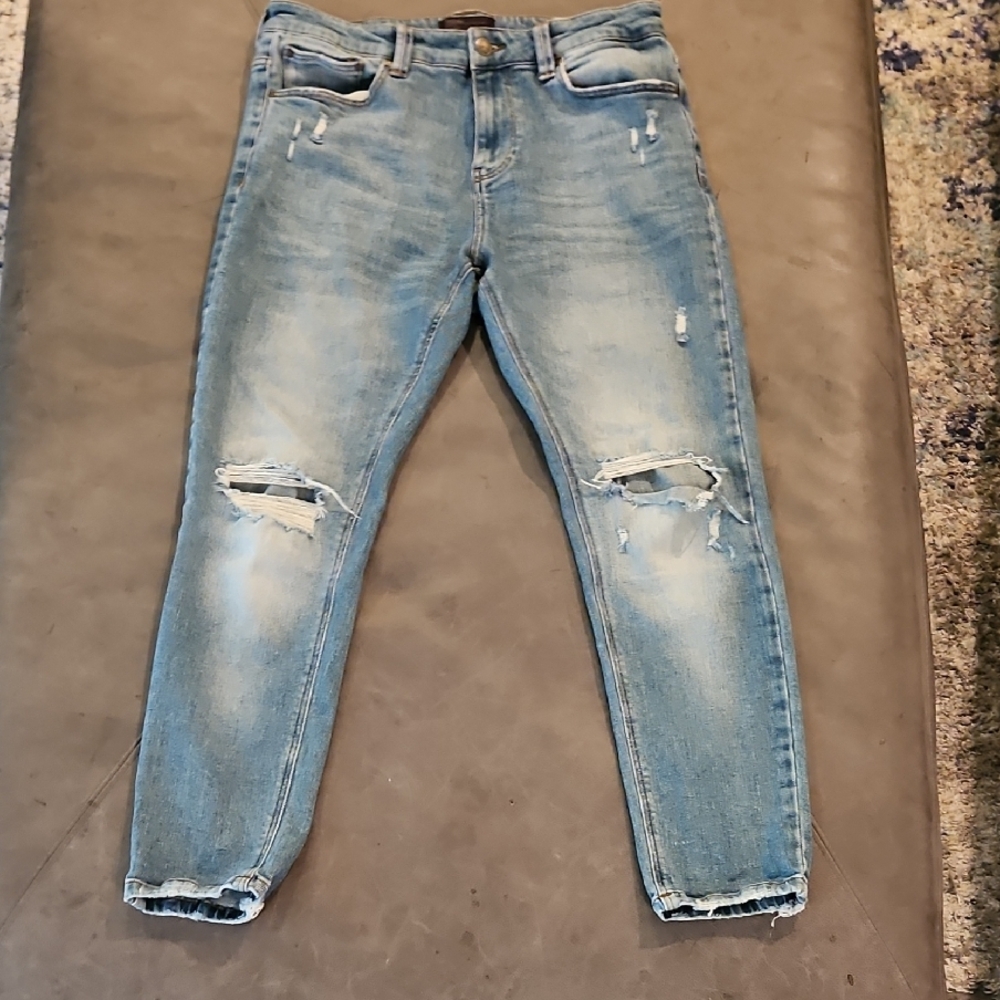 Men's Blue Distressed Jeans